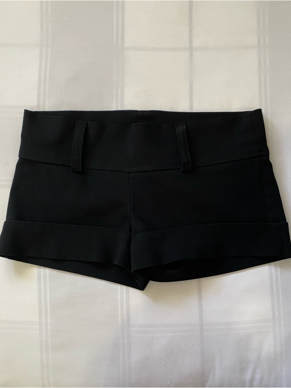 Seduction Black Mini Shorts With Belt Loops